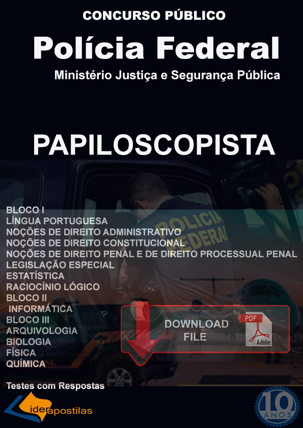 Curso Completo Em Pdf Papiloscopista Da Pol Cia Federal