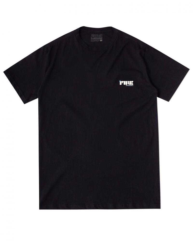 Camiseta B Sica Fire Basic Future Diagram Preto Camisetas