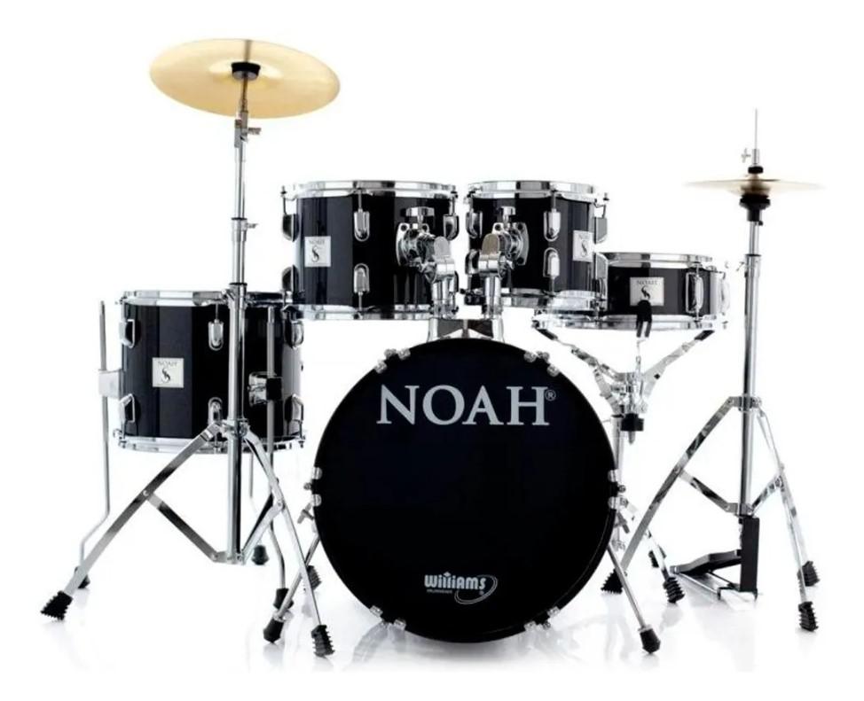 Bateria Noah Sc Poplar Preta Sparkle Pratos