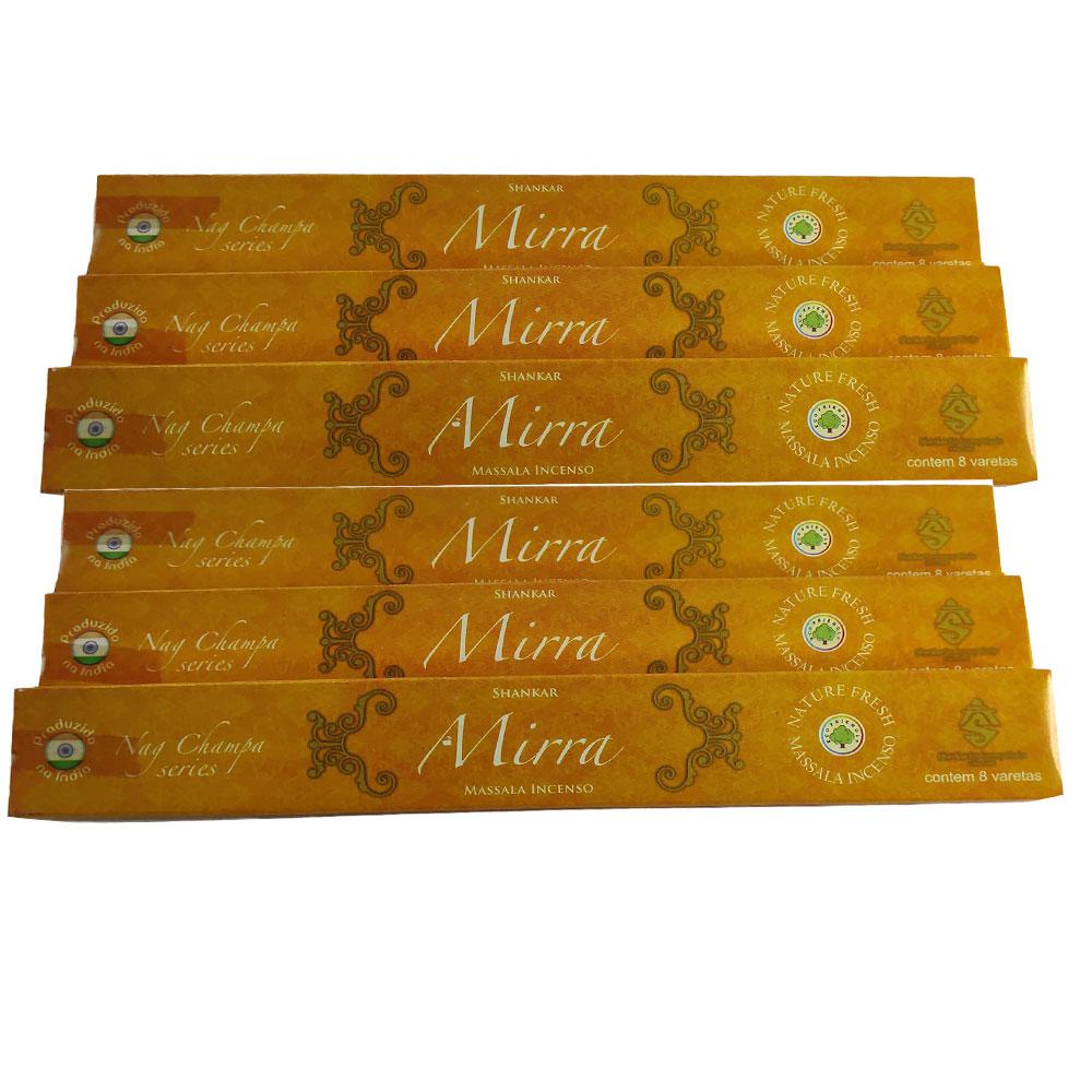 Incenso Nag Champa Shankar Series Massala Mirra Cx 6un 8v Incensos