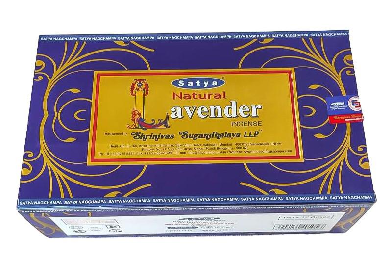 Incenso Satya Massala Natural Lavender Cx 12un 15g Satya Nag Champa