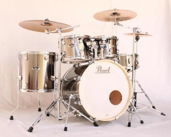 Bateria New Pearl Export Series Smokey Chrome 22 10 12 16 14cx Somente