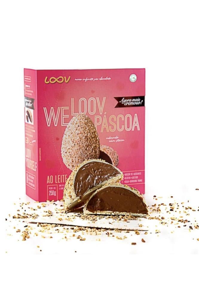 Meio Ovo De P Scoa Vegano Loov Gianduia Ao Leite G Alimentos E