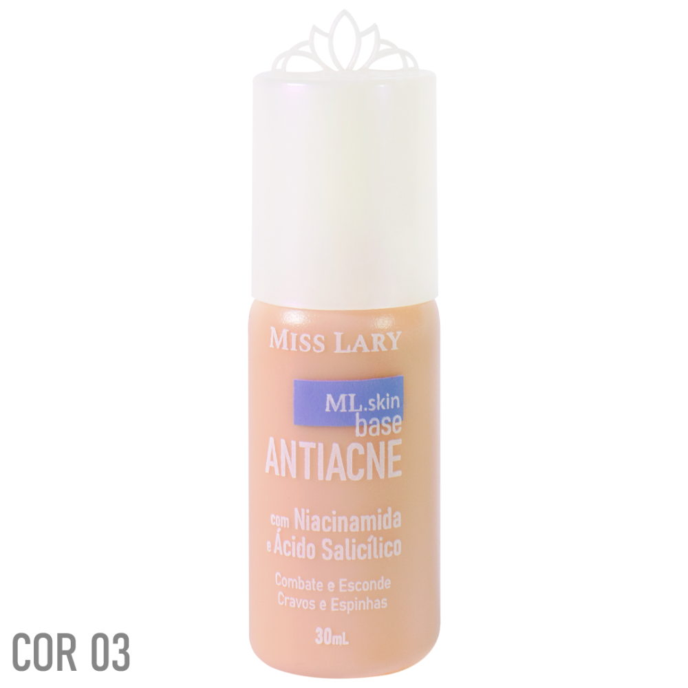 Base Ml Skin Antiacne Miss Lary Ml Maquiagem Face Base