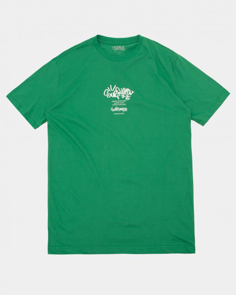 Camiseta Surfavel Support Your Gang Verde Camisetas Surfavel