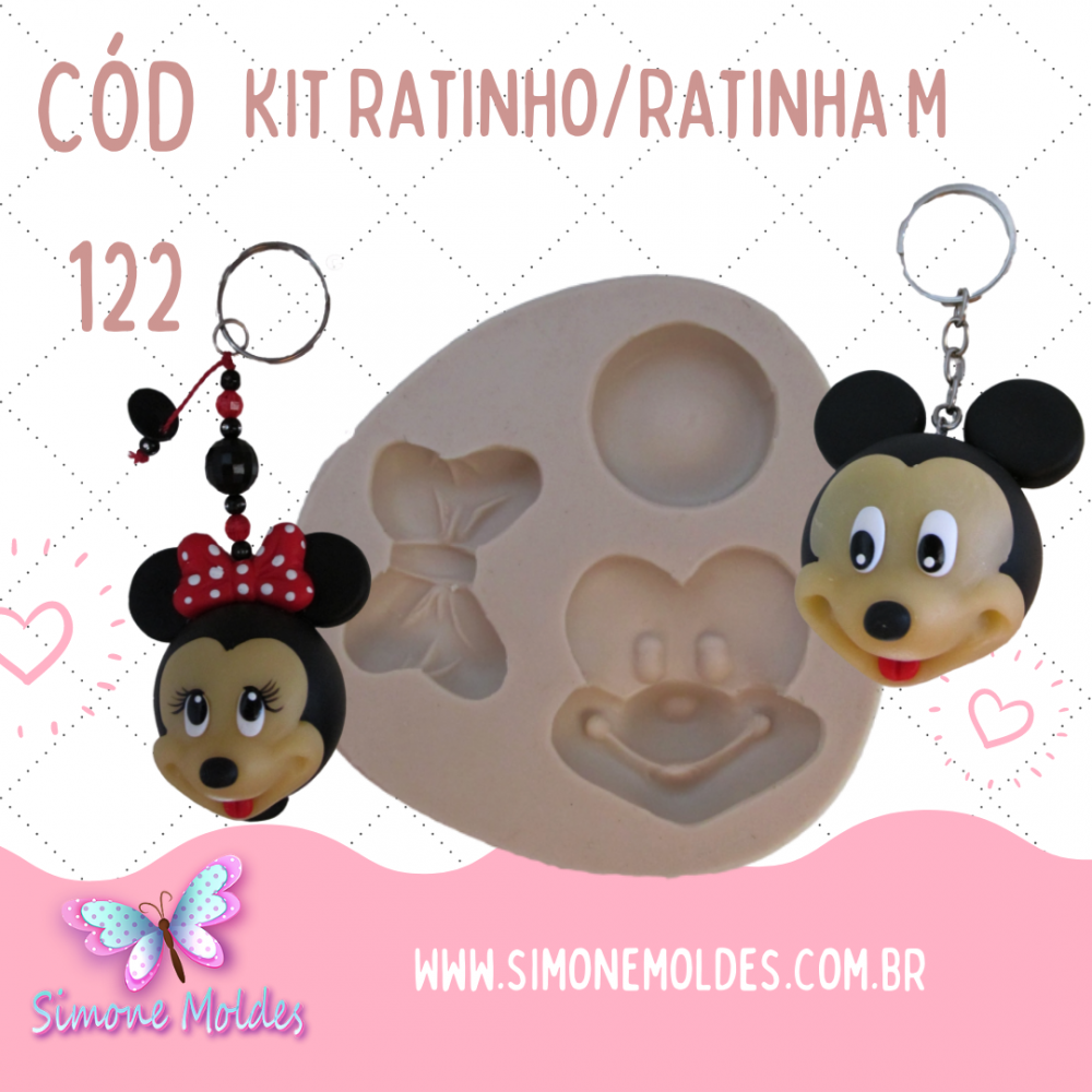 Kit Ratinho Ratinha M C D Moldes De Silicone Personagens