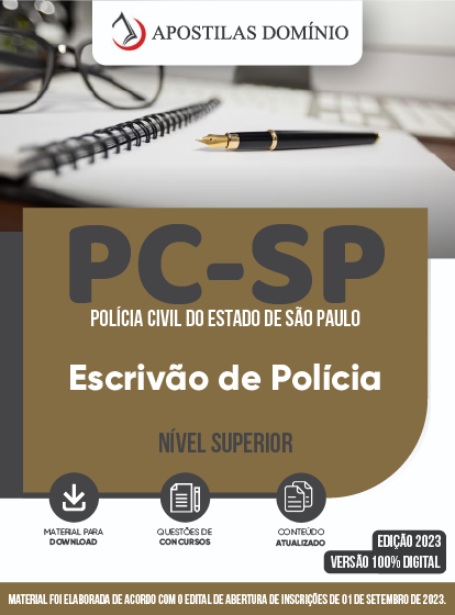 Apostila PC SP 2023 Polícia Civil do Estado de São Paulo Escrivão de