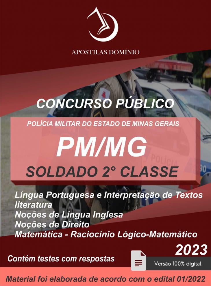 Apostila PM MG 2023 Soldado 2ª Classe APOSTILAS PM MG 2023