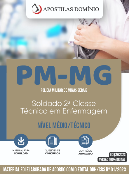 Apostila PM MG 2023 Soldado 2ª Classe Técnico em Enfermagem