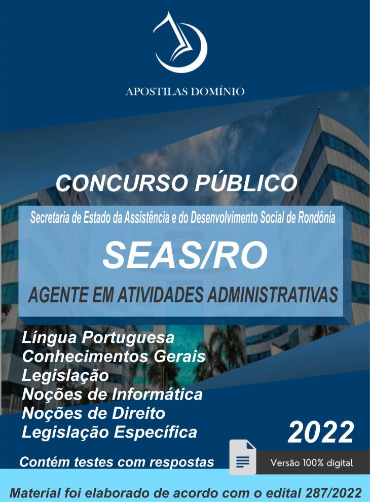 Apostila Seas Ro Agente Em Atividades Administrativas