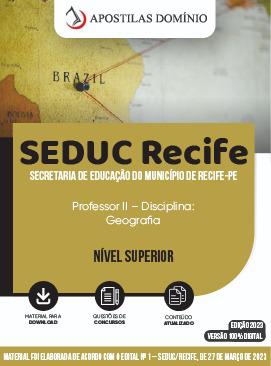 Apostila SEDUC Recife 2023 Professor II Disciplina Geografia