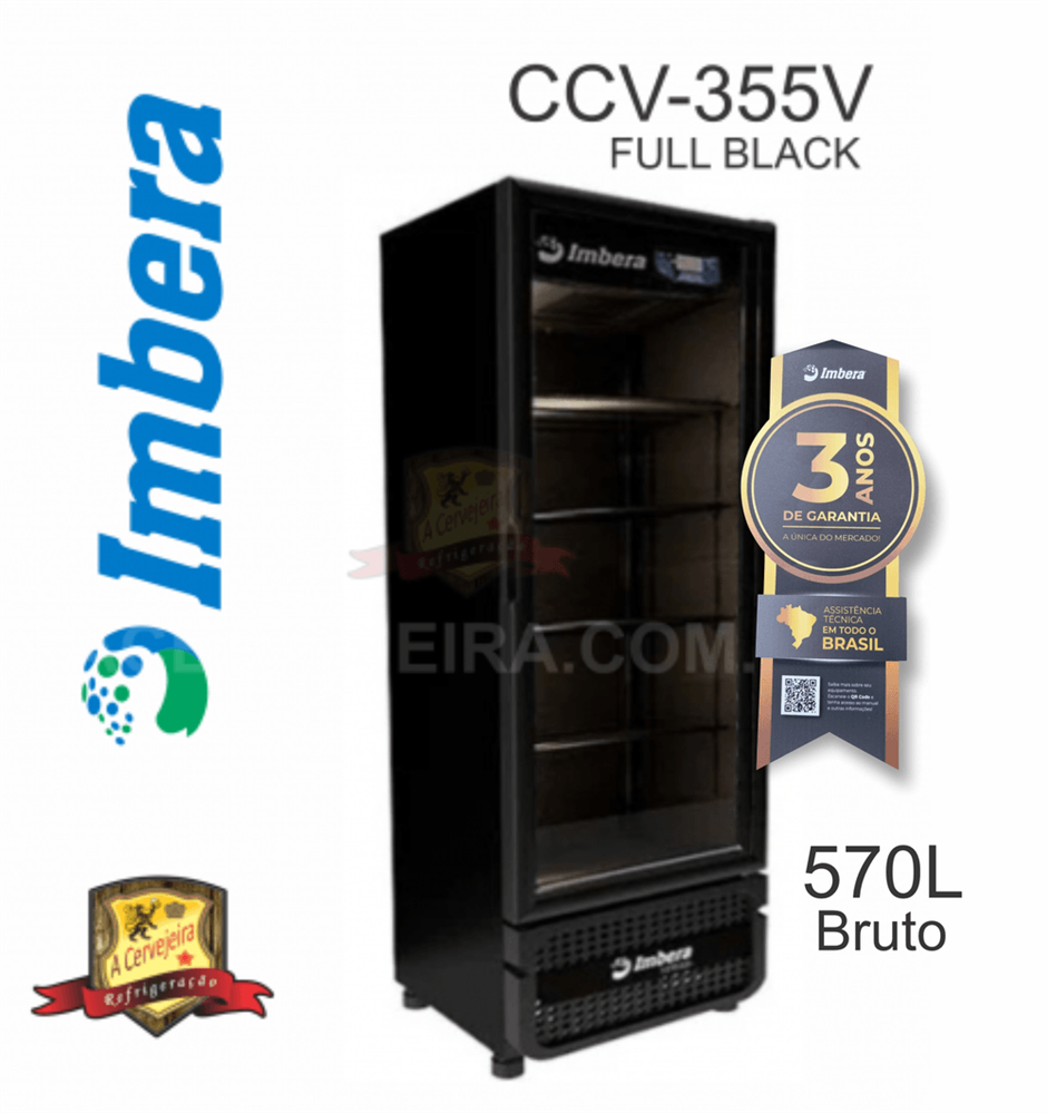 Cervejeira Expositora 9 3 Cx IMBERA Display Touch CCV355V 570L Bruto