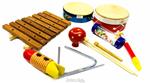 Bandinha Rítmica JOG Vibratom P3661 Kit 8 Peças Instrumentos de Percussão (Musicalização Infantil)