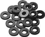 Arruela Pearl NLW-12B/12 de Nylon Preta p/ Parafusos Kit com 12 Unidades
