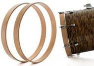 Aros de Madeira para Bumbo 16" EdBatuk Drums com Borracha Protetora de Aro para o Pedal (Par)