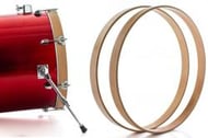Aros de Madeira para Bumbo 20" EdBatuk Drums com Borracha Protetora de Aro para o Pedal (Par)