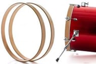Aros de Madeira para Bumbo 22" EdBatuk Drums com Borracha Protetora de Aro para o Pedal (Par)