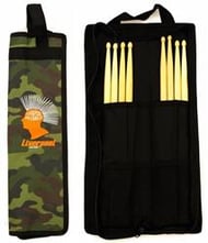 Bag de Baquetas Liverpool Compacta Camuflada COM02-BAG Tamanho Menor com Diversas Divisórias