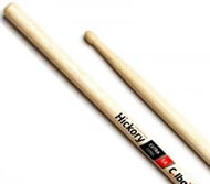 Baqueta C. Ibañez Hickory Padrão 5A Extra Long Clássica Madeira Made in USA Top com Ponta de Madeira