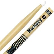 Baqueta Liverpool American Hickory Series 7A Nylon Clássica HY-7AN Ponta de Nylon