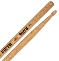Baqueta Vic Firth American Classic Terra Series Padrão 5B Clássica 5BT Hickory resina envelhecida