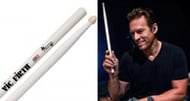 Baqueta Vic Firth Signature Thomas Lang (Padrão 2B) com Acabamento Branco em Hickory (7835)