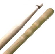 Baqueta Liverpool Fit Grip Marfim (Padrão 5B Comprida) FIT5BM com Cabo Ondulado Ponta de Madeira