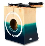 Bateria Cajón FSA Tajon Master Plus TAJ21 Green Fade Mini Bateria Cajón Kit Compacto 2 tons e caixa