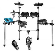 Bateria Eletrônica X-Pro C. Ibañez ED44 Rack Cromado, Mesh Pads Dual Zone, Pratos Choke e 320 sons