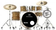 Bateria Michael Legacy Birch Forest FRT 22",8",10",12",16" com Ferragens duplas e 2 estantes