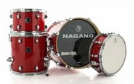 Bateria Nagano World Be Bop Dark Wine (Shell Pack) Bumbo 18", Tom 12", Surdo 14" e Caixa 14x5,5"