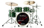 Bateria Odery Equalizer EQ.180 Emerald Green 18",10",12",14" com Ferragens e Cascos com Maple