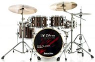 Bateria Odery Equalizer EQ.180 Roma Ebony 18",10",12",14" com Ferragens e Cascos com Maple