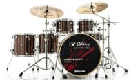 Bateria Odery Equalizer EQ.200 Roma Ebony 20",10",12",14",16" com Ferragens e Cascos com Maple