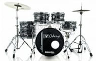 Bateria Odery inRock IR.180 Dark Tiger Jazz com Bumbo 18",10",12",14" com Ferragens e Banco