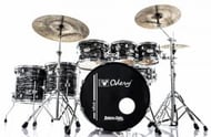 Bateria Odery inRock IR.220 Plus Dark Tiger 22",8",10",12",14",16" com Ferragens e Banco