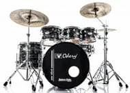 Bateria Odery inRock IR.220 Plus Dark Tiger 22",8",10",12",16" com Ferragens e Banco
