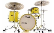 Bateria Pearl Decade Maple Bop Jazz Solid Yellow Bumbo 18", 12", 14" com Caixa (Shell Pack)