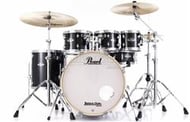 Bateria Pearl Export EXX Series Mahogany Jet Black 20",8",10",12",14" + Ferragens 830