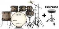 Bateria RMV FiberTech Avelã Wood 20",8",10",12",16" com Banco, Pratos e Ferragens (Exclusiva)