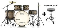 Bateria RMV FiberTech Avelã Wood 20",10",12",16" com Banco, Pratos e Ferragens (Exclusiva)