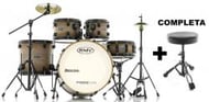 Bateria RMV FiberTech Avelã Wood 22",10",12",16" com Banco, Pratos e Ferragens (Exclusiva)