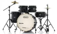 Bateria RMV FiberTech Silky Black 20",10",12",16" com Pratos, Baquetas e Ferragens (Exclusiva)