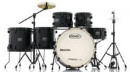 Bateria RMV FiberTech Silky Black 22",10",12",14",16" com Pratos, Baquetas e Ferragens (Exclusiva)