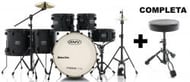 Bateria RMV FiberTech Silky Black 20",10",12",14",16" com Banco, Pratos e Ferragens (Exclusiva)