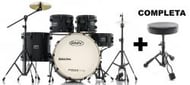 Bateria RMV FiberTech Silky Black 22",10",12",16" com Banco, Pratos e Ferragens (Exclusiva)