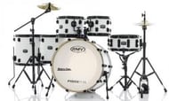 Bateria RMV FiberTech Silky Branca 20",10",12",14",16" com Pratos, Baquetas e Ferragens (Exclusiva)