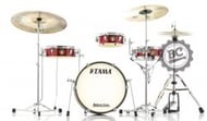 Bateria Tama Club-JAM Pancake Burnt Red Mist Compacta com Bumbo 18", Tom, Surdo e Caixa (Shell Pack)