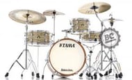 Bateria Tama Club-JAM Cream Marble Wrap Compacta com Bumbo 18", Tom, Surdo e Caixa (Shell Pack)