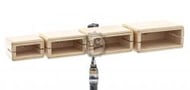 Bloco Sonoro Percubo WoodBlocks Quartet com kit com 4 blocos de madeira em Virola